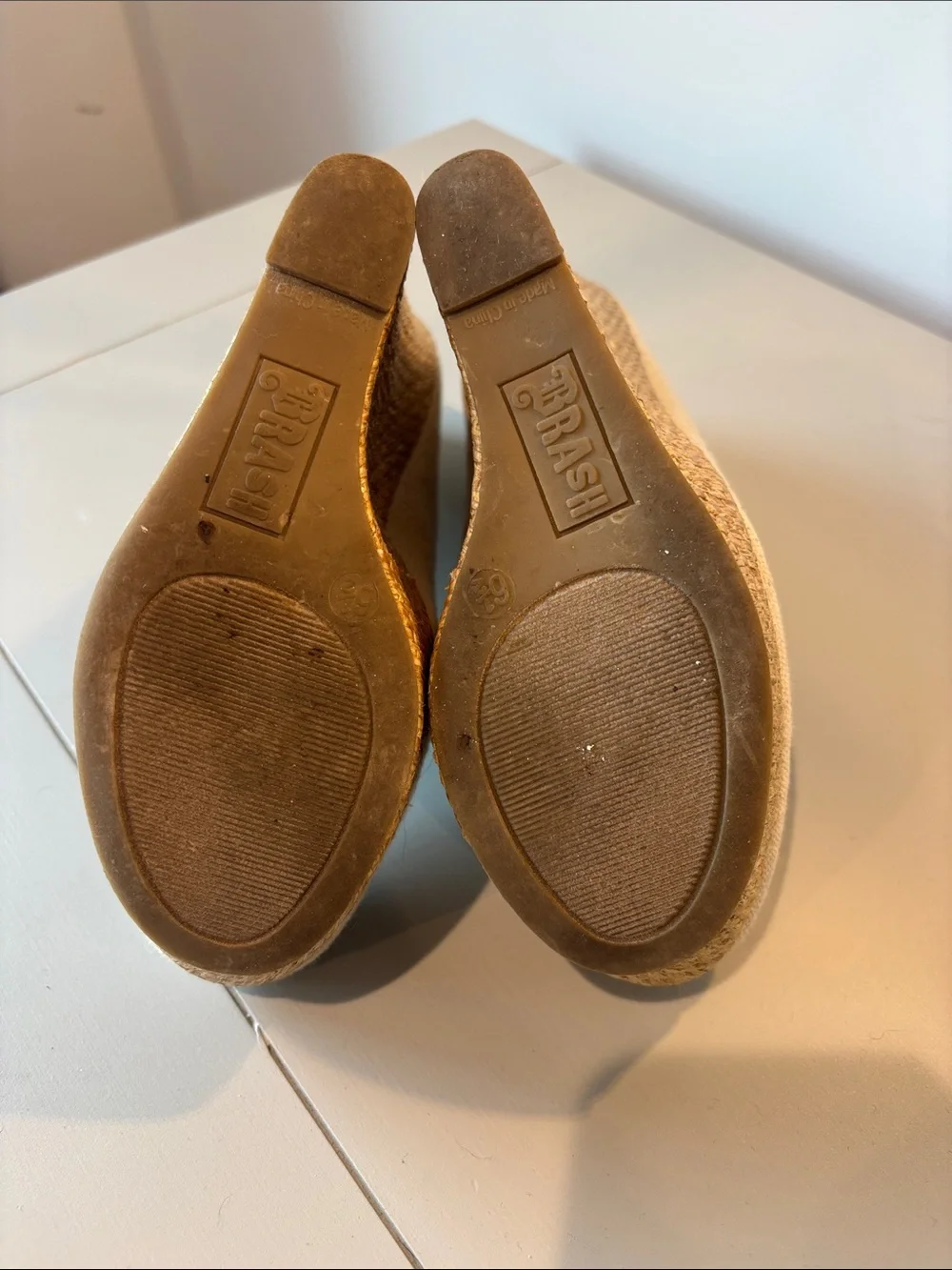 Brash Cream Espadrille Wedge Pumps